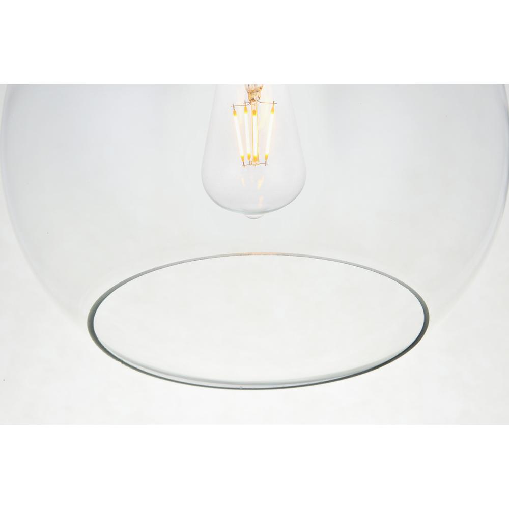 Baxter 1 Light Chrome Flush Mount With Clear Glass. Picture 3