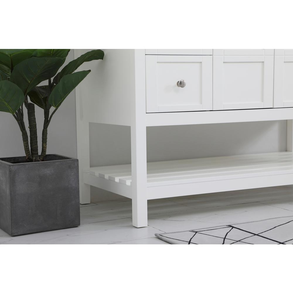 48 inch Single Bathroom Vanity in White with Backsplash. Picture 6