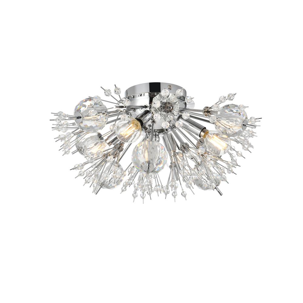 Vera 19 Inch Crystal Starburst Wall Sconce In Chrome. Picture 4