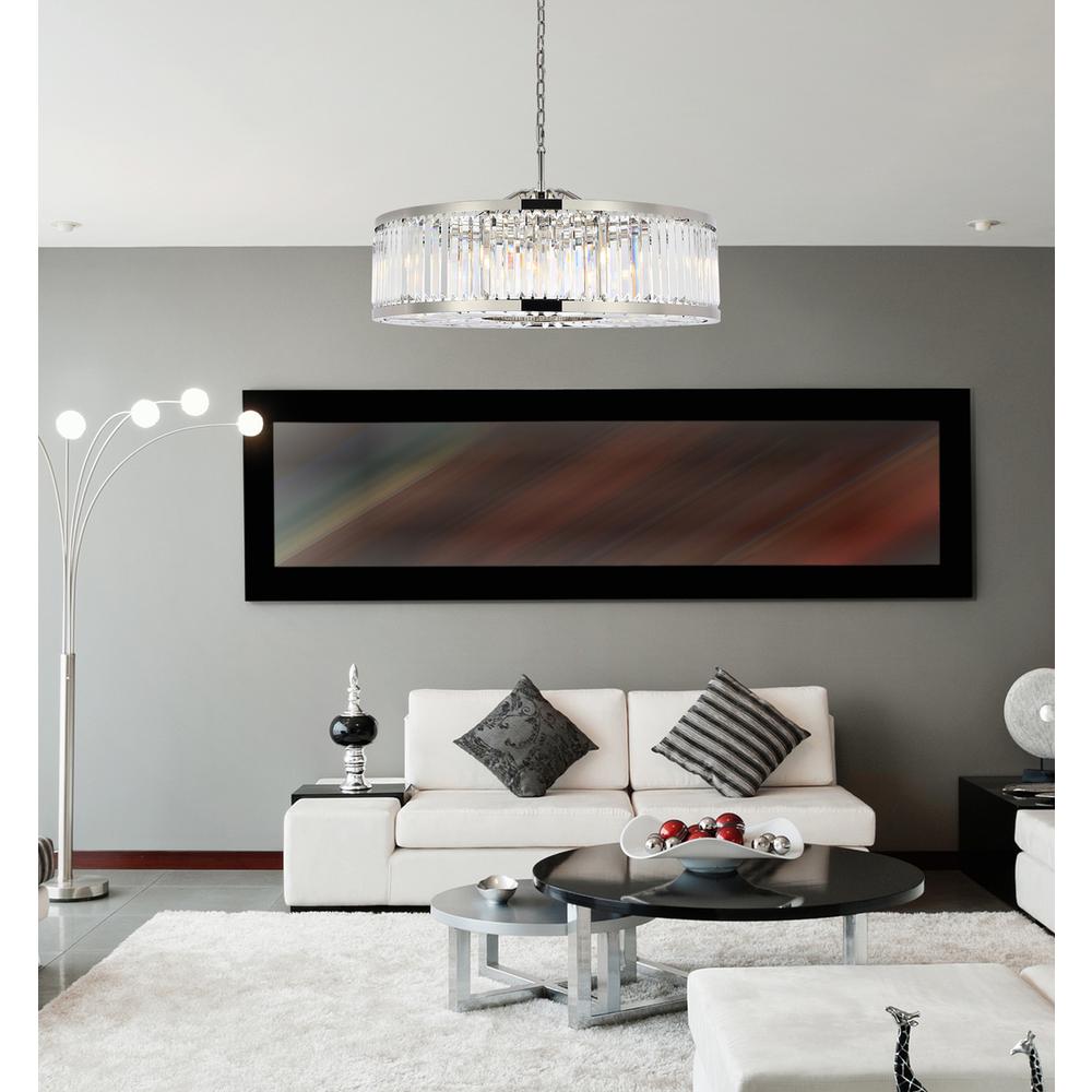 Chelsea 10 light polished nickel Chandelier Clear Royal Cut Crystal. Picture 8