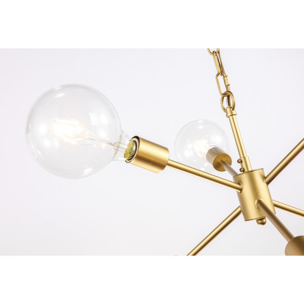 Nolan  6 light Brass pendant. Picture 11