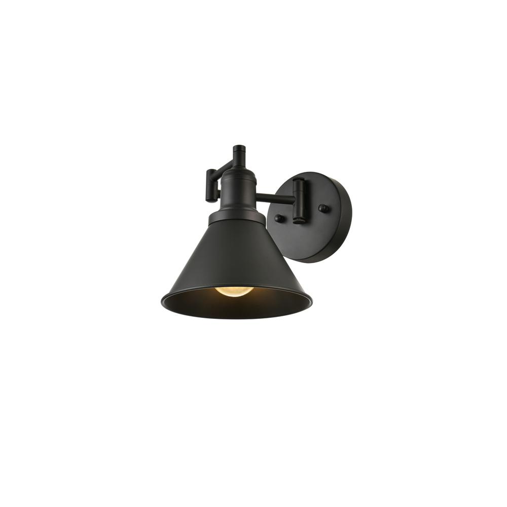 Judson 1 light Black swing arm wall sconce. Picture 2