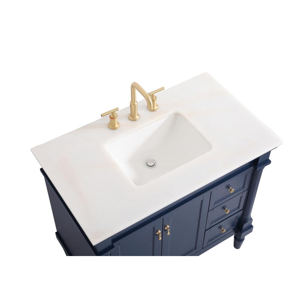 36 inch Single bathroom vanity in blue. Picture 10