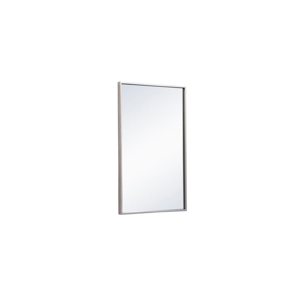 Metal frame rectangle mirror 18x28 inch in silver. Picture 5
