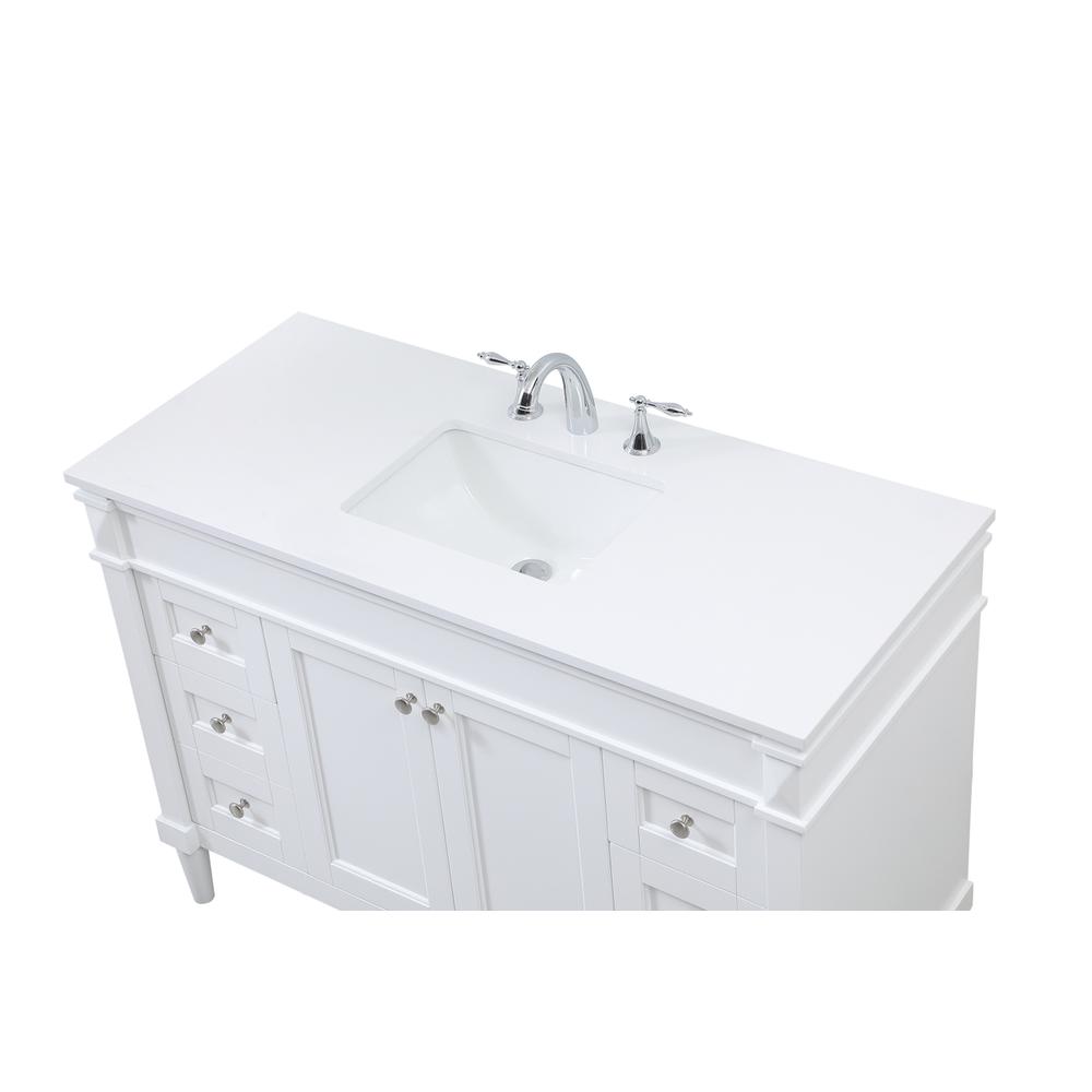 48 inch Single bathroom vanity in white. Picture 10