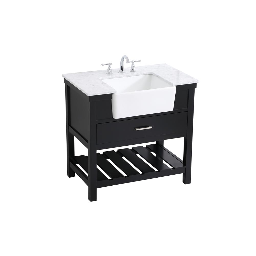 36 inch Single bathroom vanity in black. Picture 8