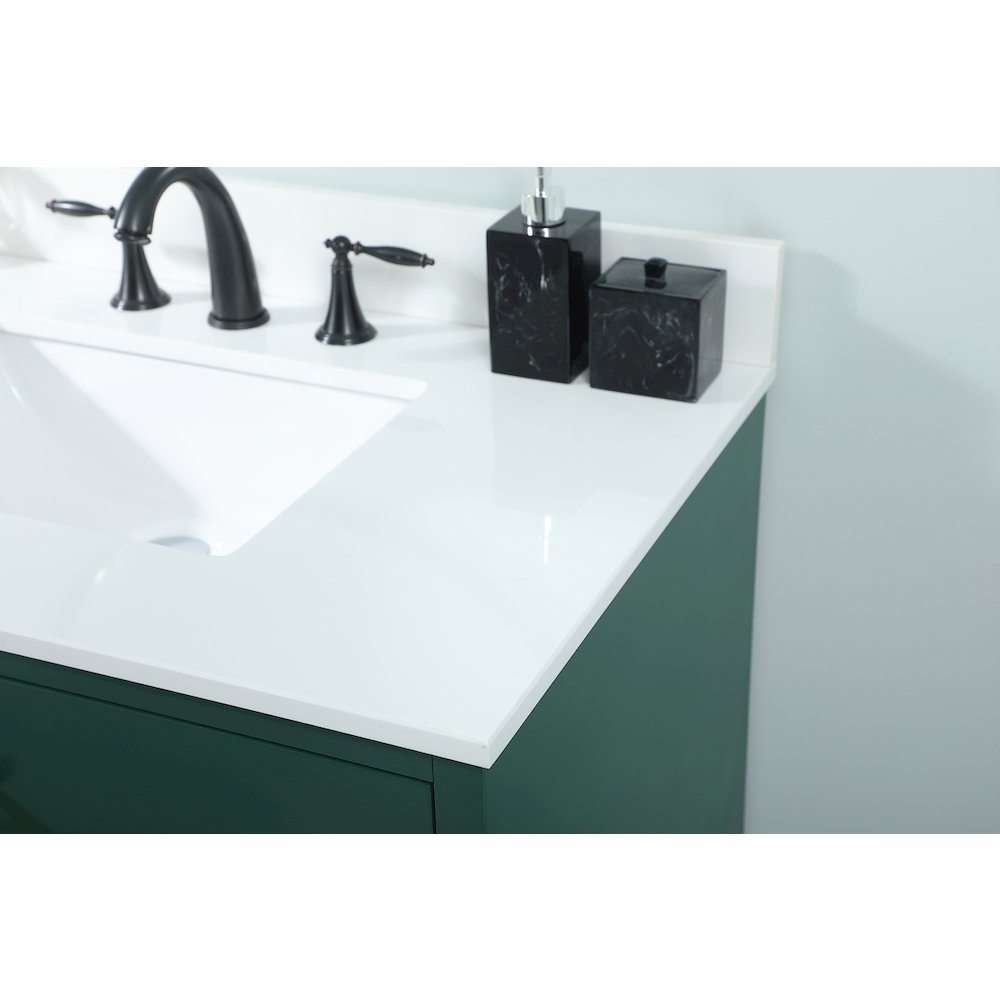 36 Inch Bathroom Vanity In Green With Backsplash. Picture 6