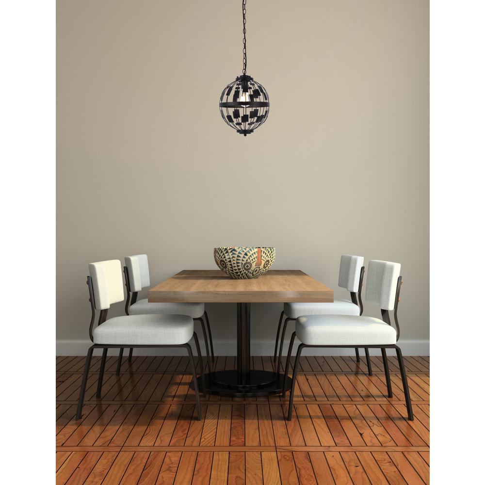 Levante 1 light pendant in black. Picture 8