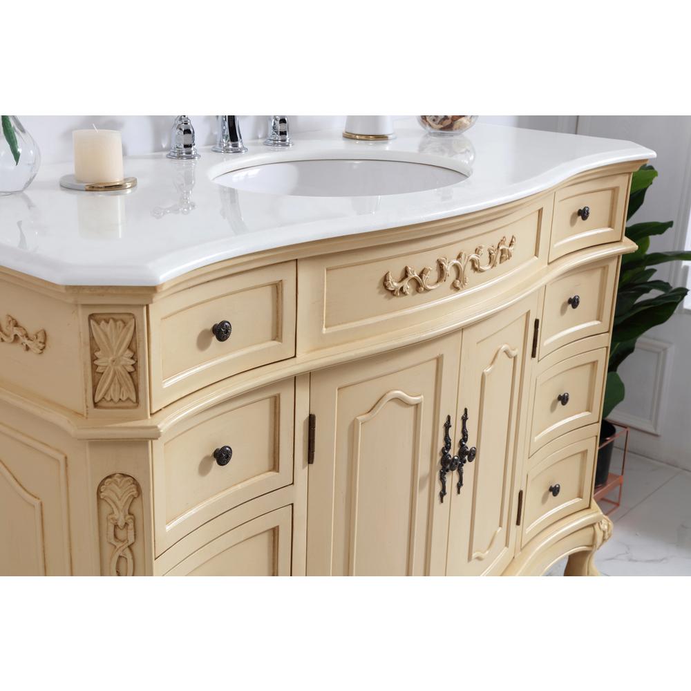48 inch Single Bathroom vanity in light antique beige. Picture 4