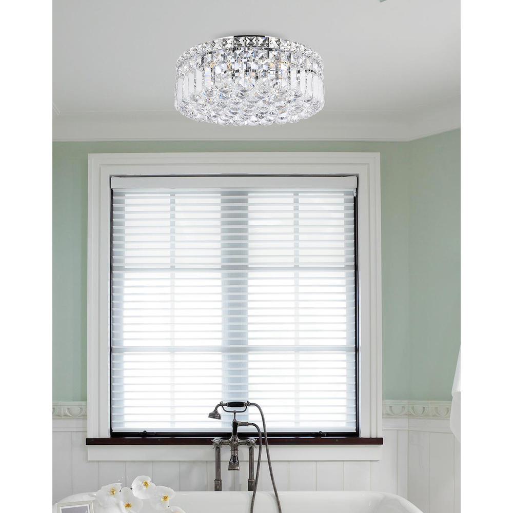 Maxime 5 light Chrome Flush Mount Clear Royal Cut Crystal. Picture 7