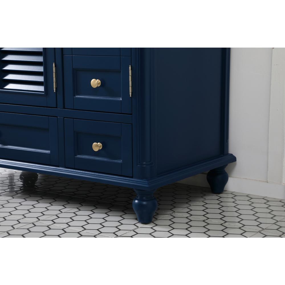 42 inch Single bathroom vanity in blue. Picture 6