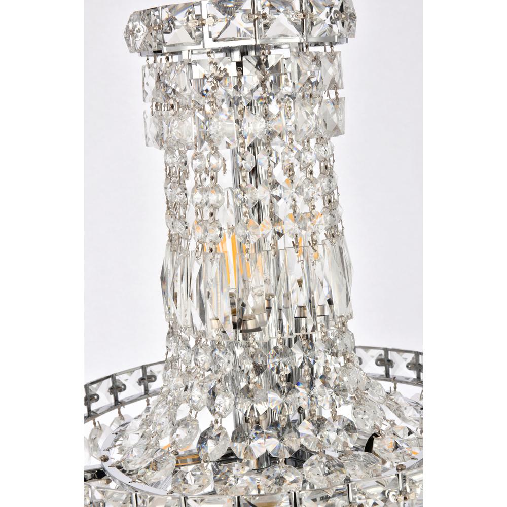 Tranquil 6 light Chrome Pendant Clear Royal Cut Crystal. Picture 4