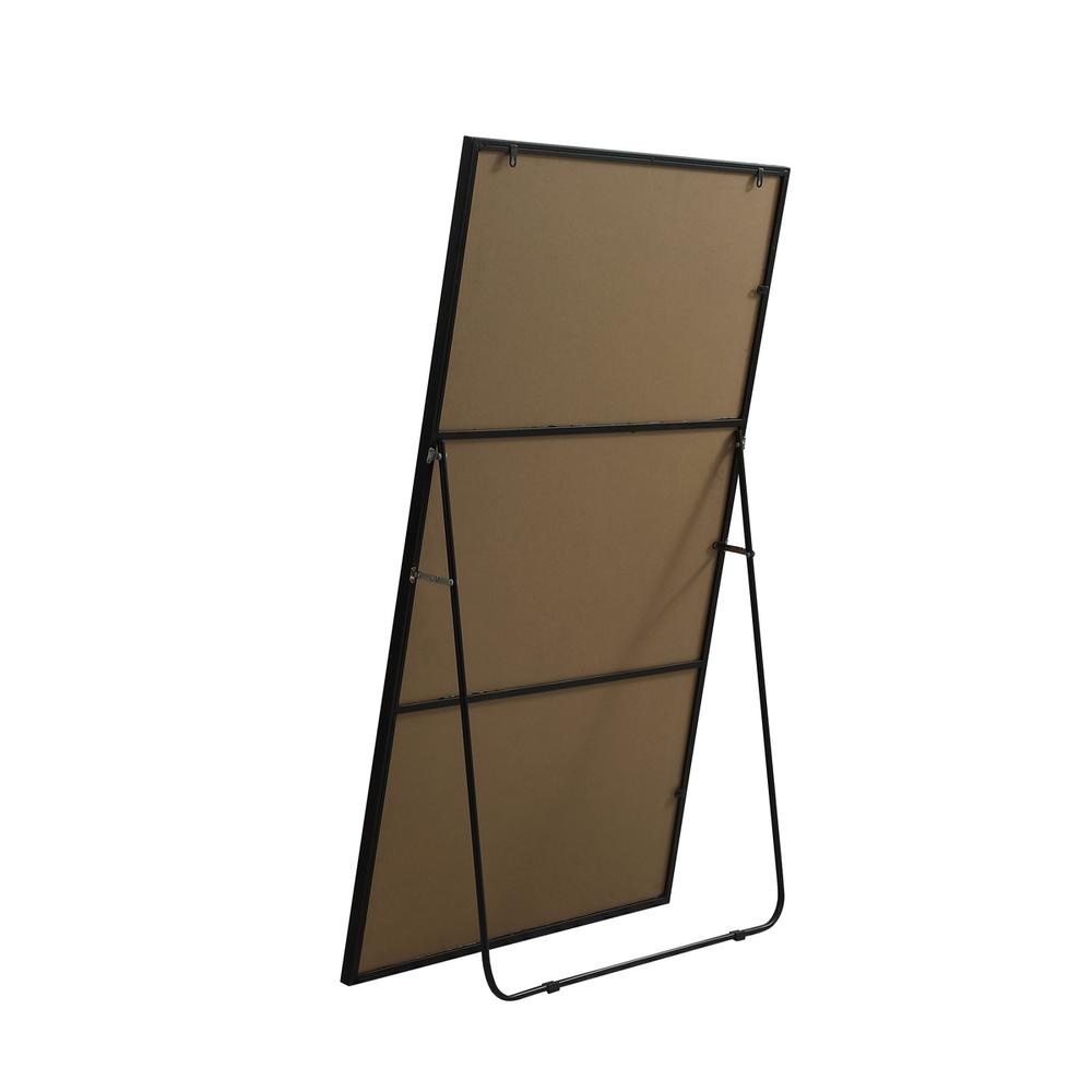 Metal Frame Rectangle Full Length Mirror 36x60 Inch in Black. Picture 6