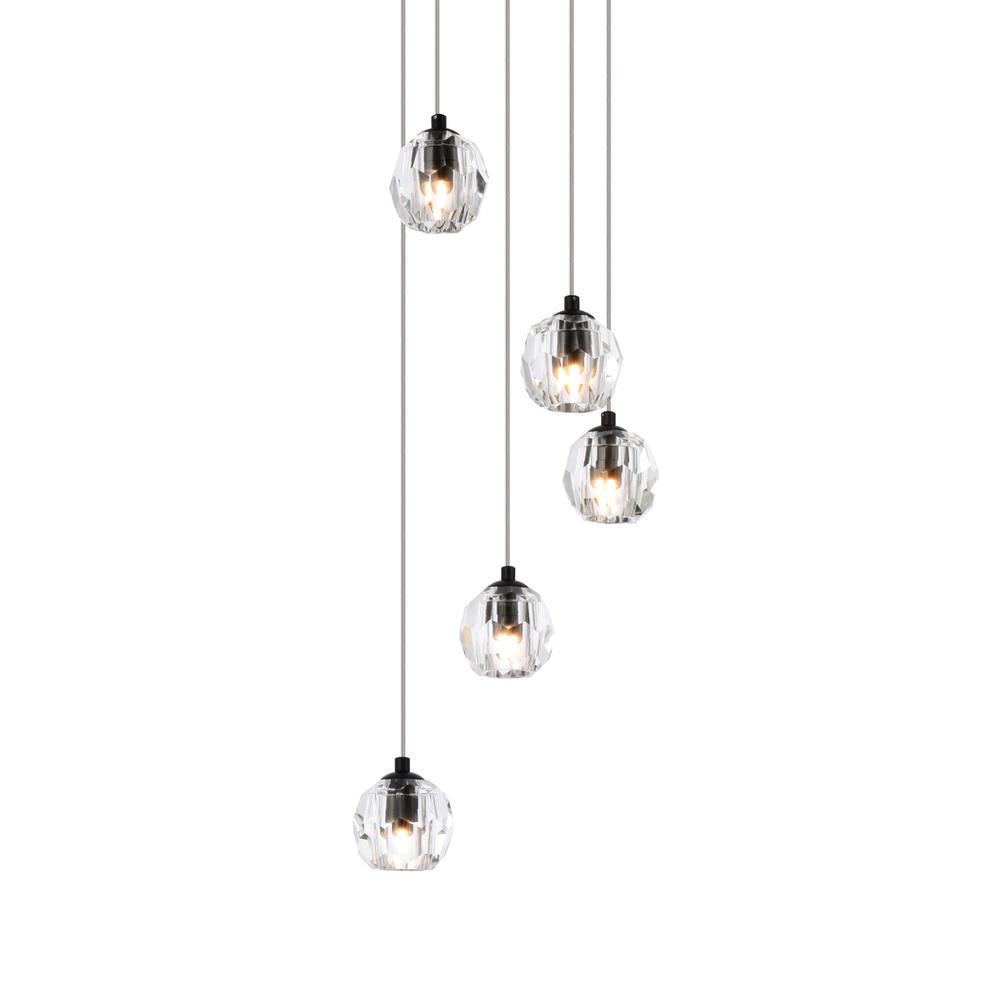 Eren 5 lights Black pendant. Picture 2