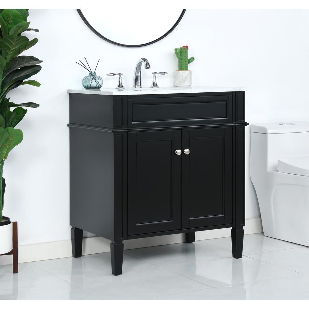 30 inch Single bathroom vanity in Black. Picture 2