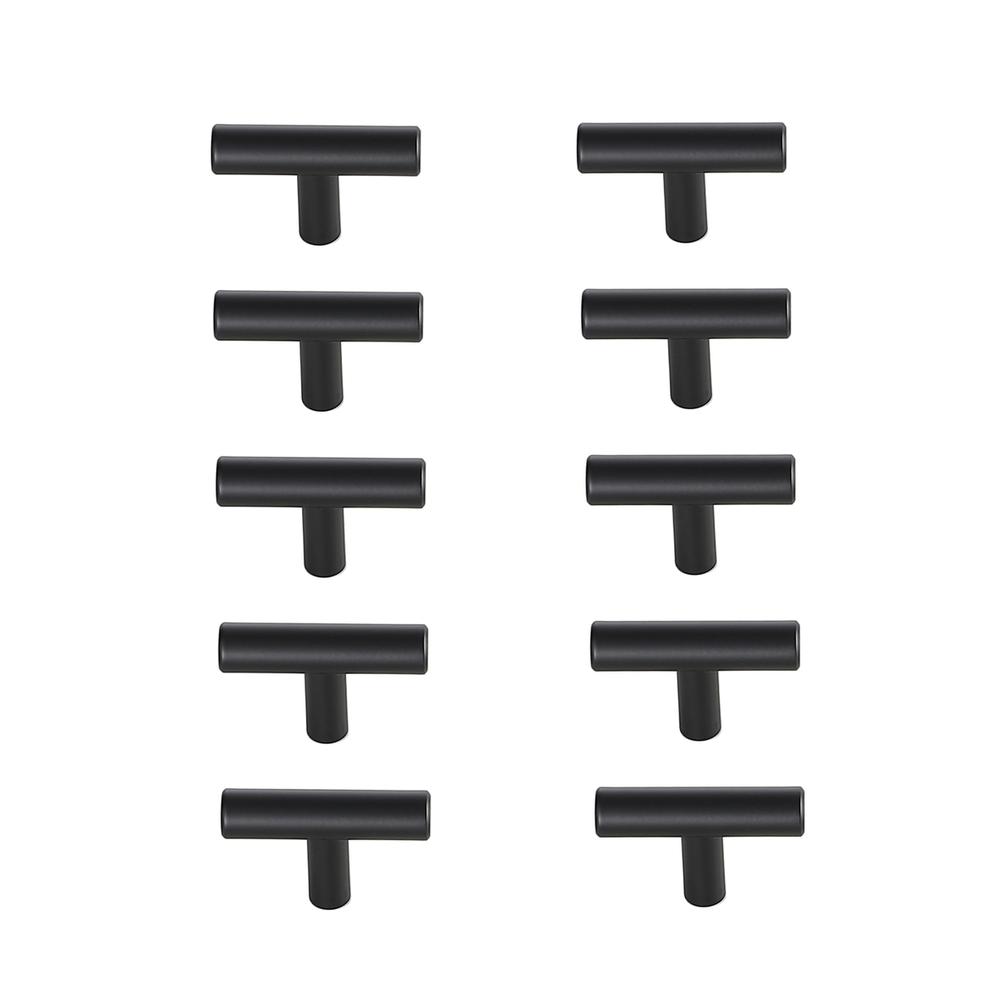 Quinn Matte Black T Bar Pull Multipack (set of 10). Picture 1