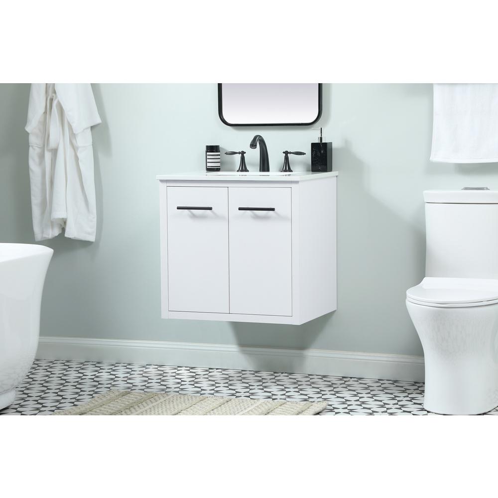 24 inch Single bathroom vanity in white. Picture 5