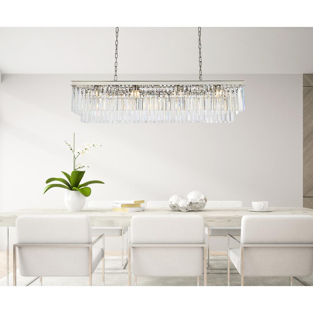 Sydney 12 light polished nickel Chandelier Clear Royal Cut Crystal. Picture 8