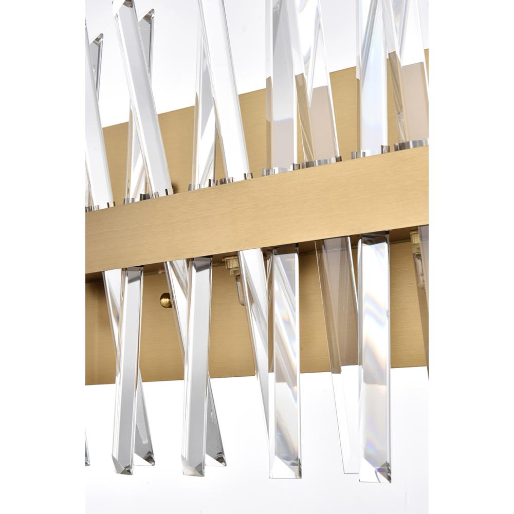 Serephina 36 inch crystal bath sconce in satin gold. Picture 4