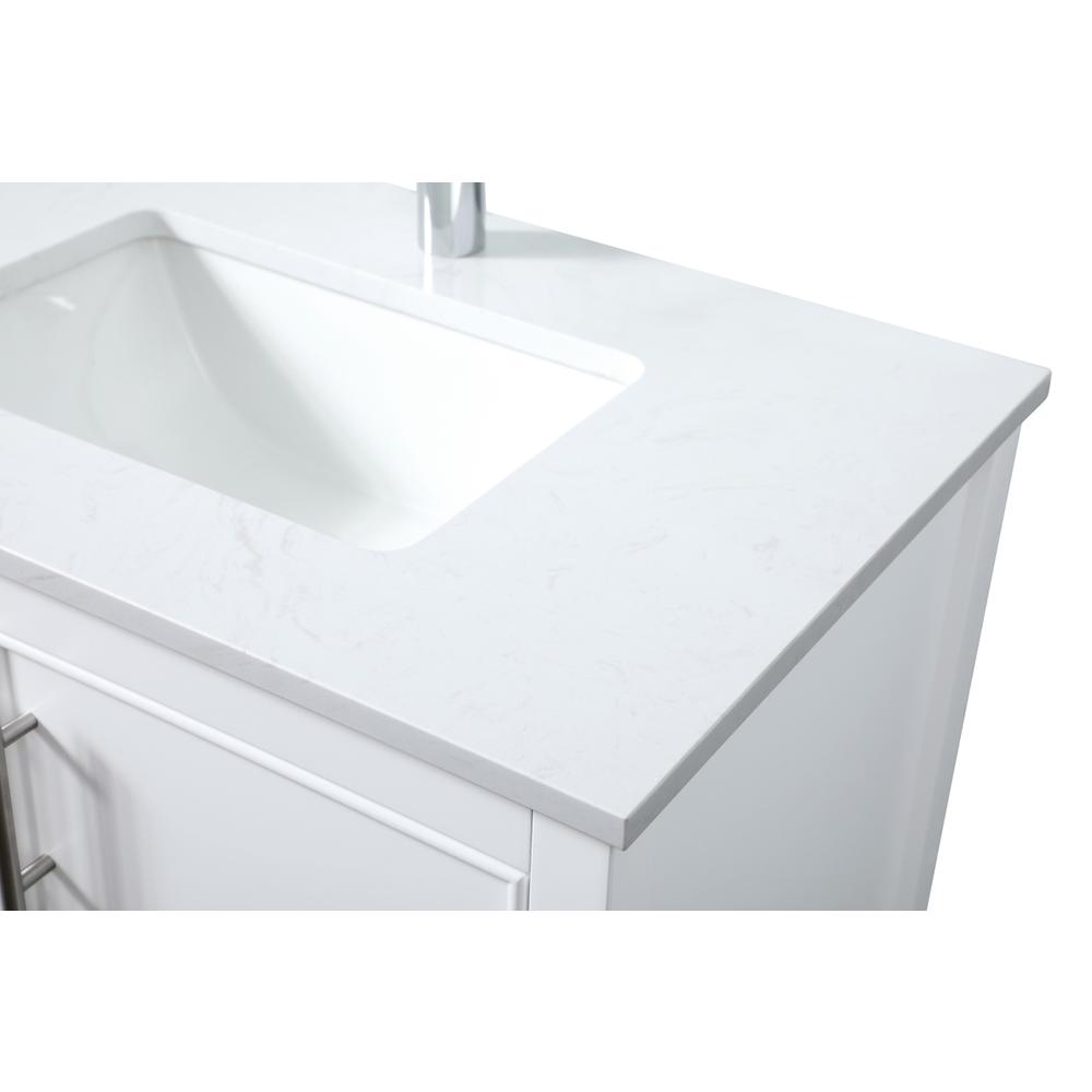 30 Inch SIngle Bathroom Vanity In White. Picture 11