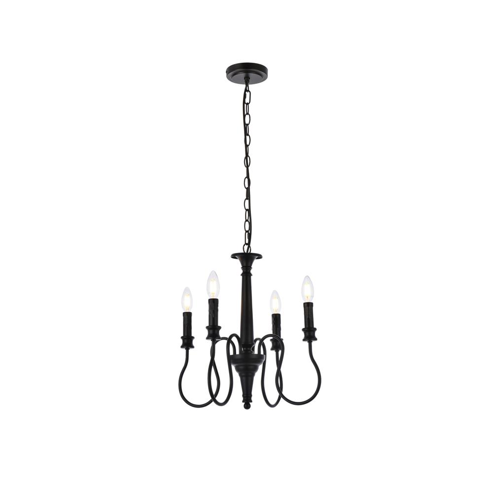 Flynx 4 lights pendant in black. Picture 1