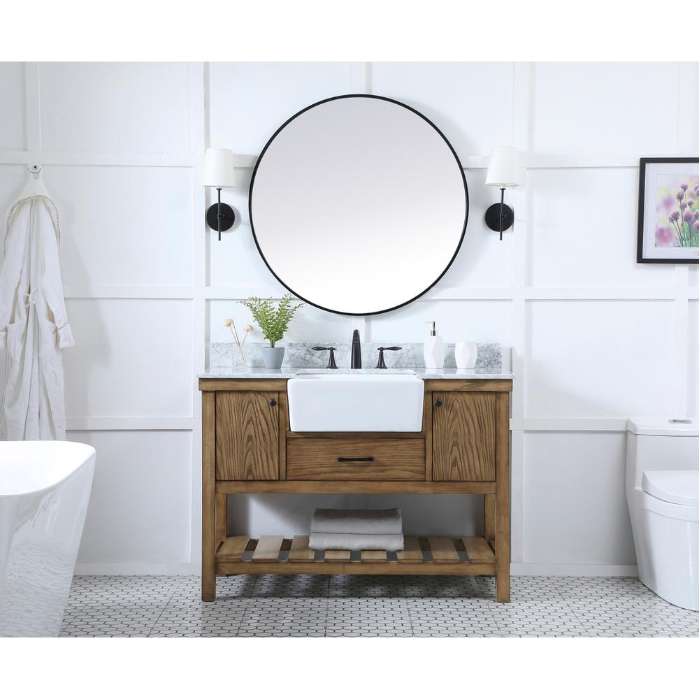 48 inch Single bathroom vanity in driftwood with backsplash. Picture 4