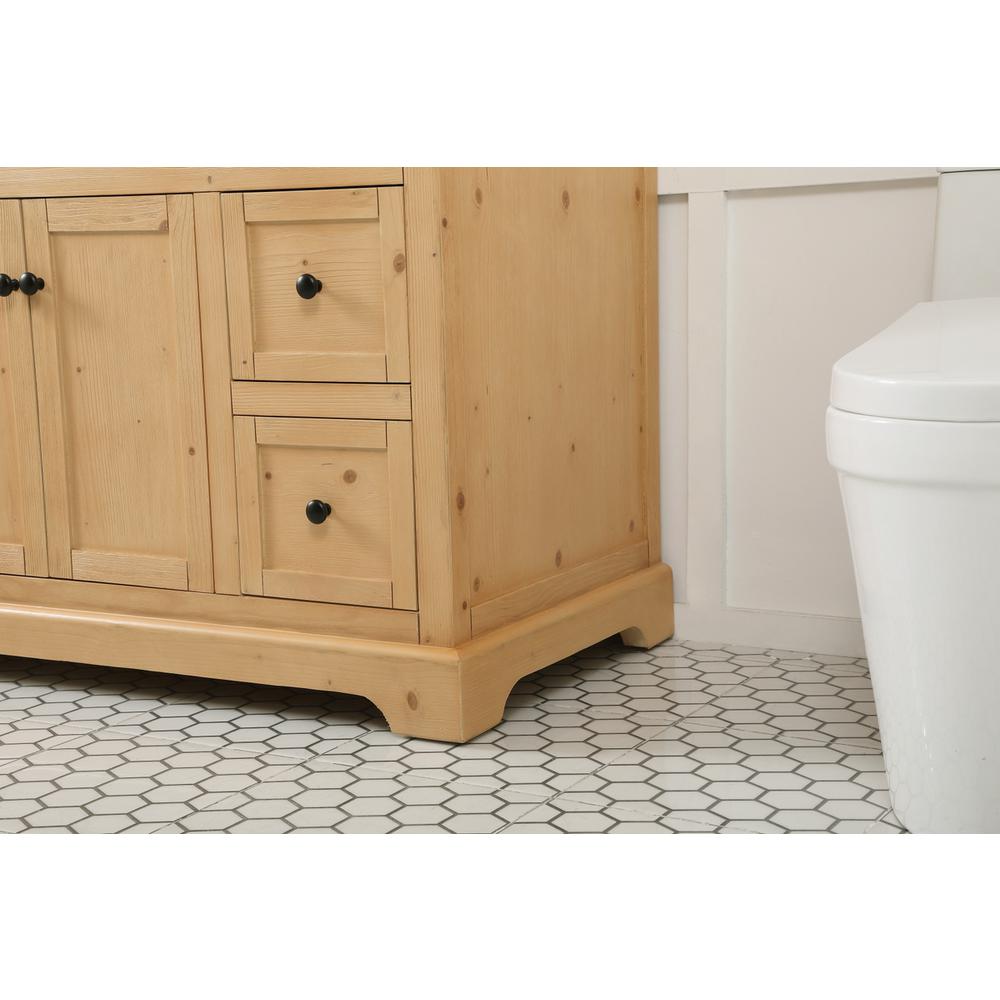 48 inch Single bathroom vanity in natural wood. Picture 6