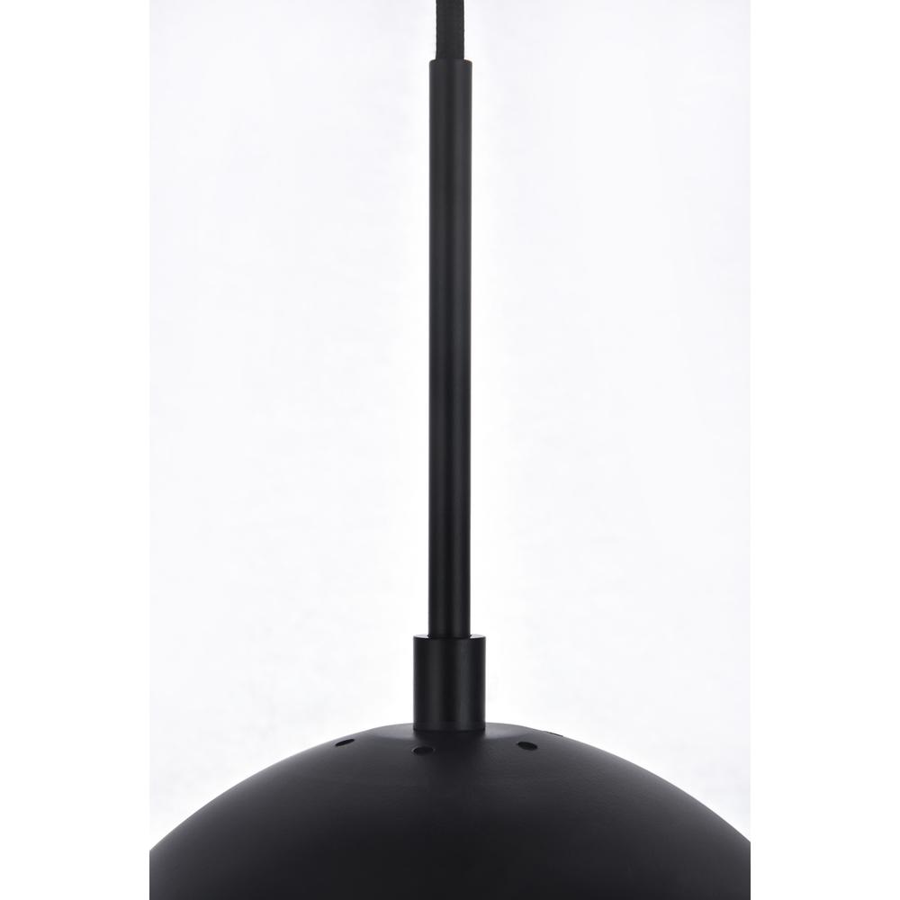 Eclipse 1 Light Black Pendant With Clear Glass. Picture 3