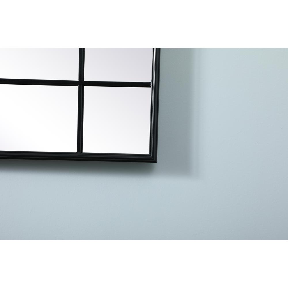 French Panel Full Length Mirror 30x70 Inch In Black. Picture 3