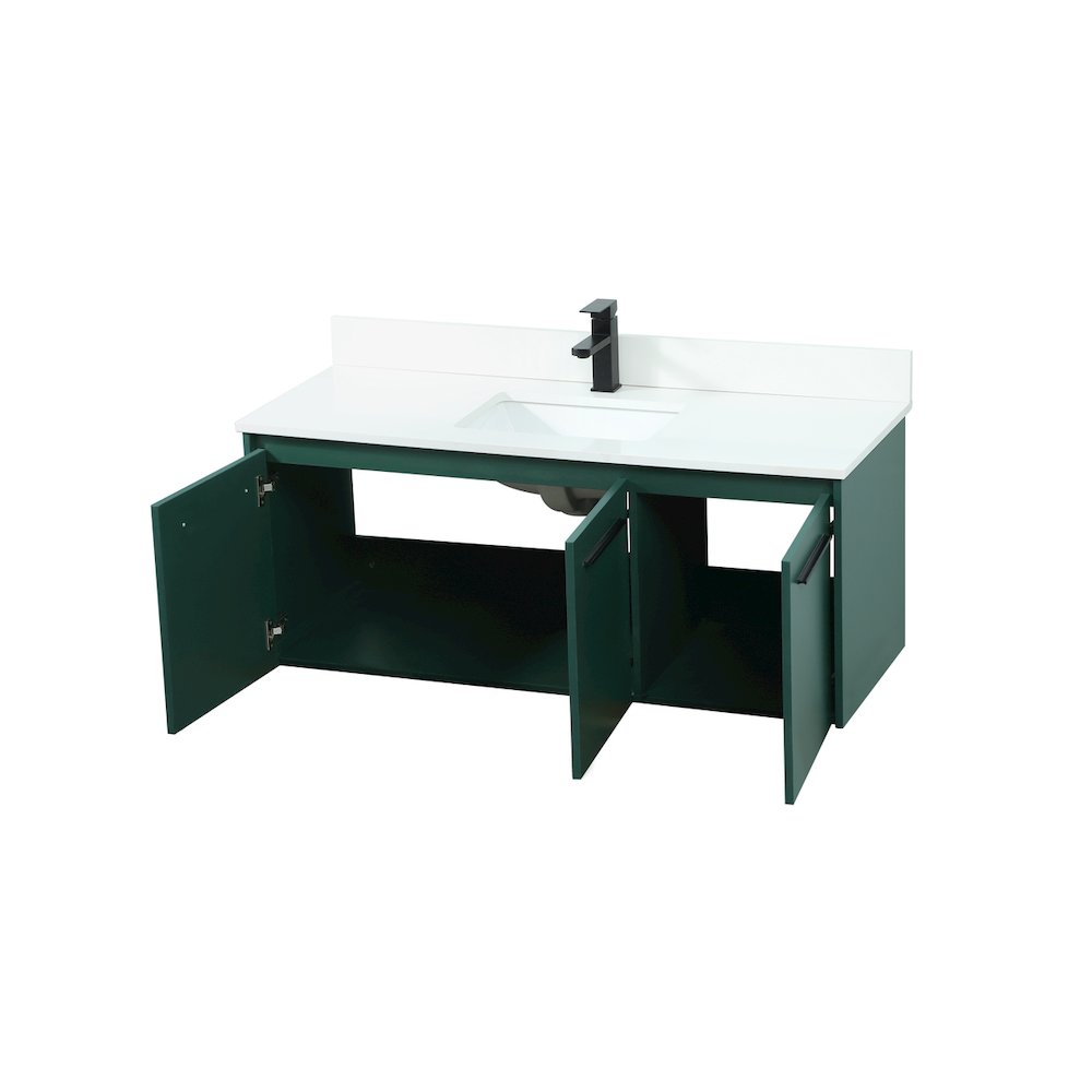 48 Inch Single Bathroom Vanity In Green With Backsplash. Picture 10