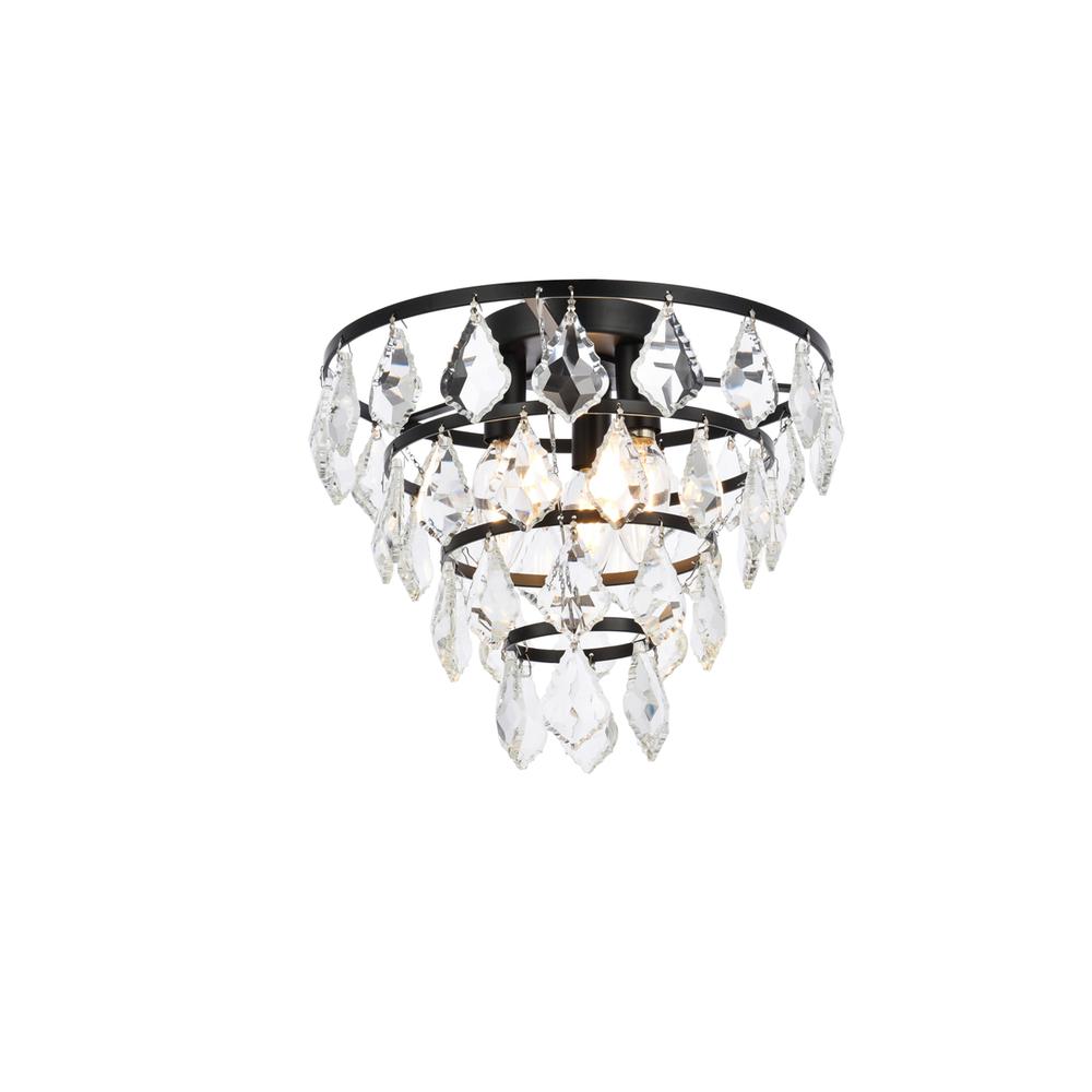 Ella 12 inch flush mount in black. Picture 2