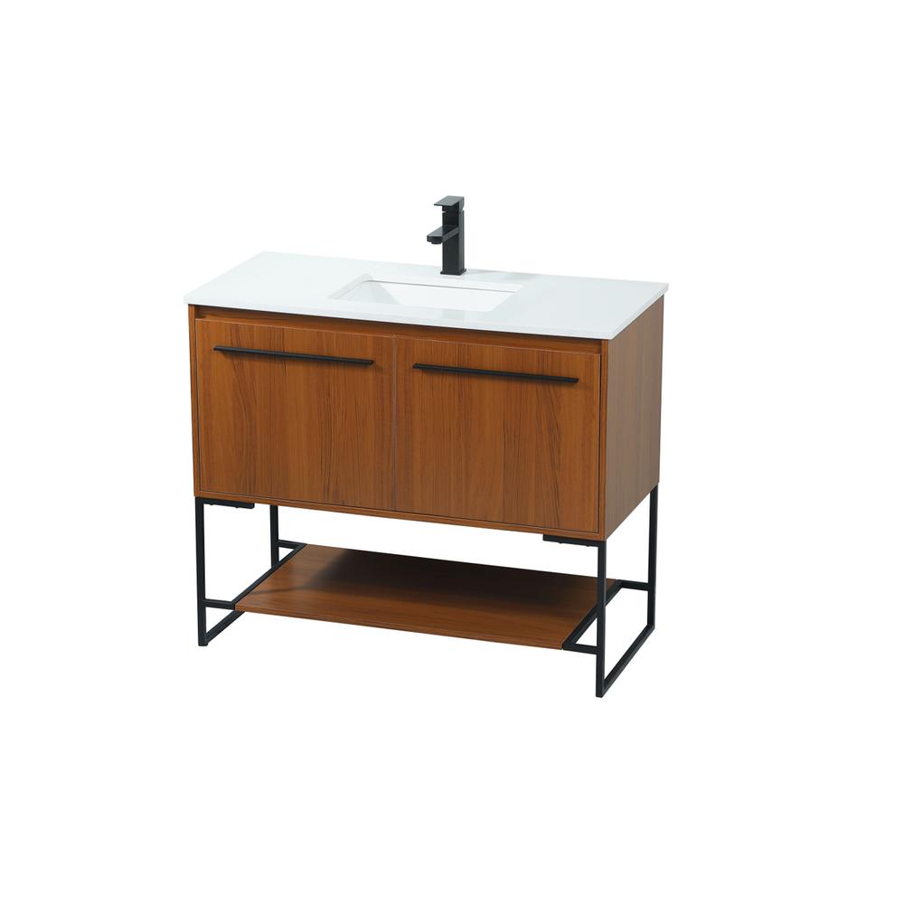 40 inch Single bathroom vanity in teak. Picture 8