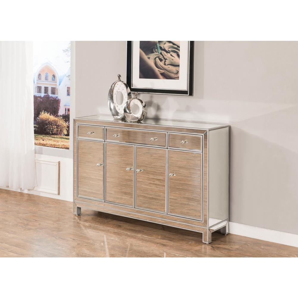 Buffet Cabinet 3 Drawers 4 Doors 56In. W X 13In. D X 36In. H In Antique. Picture 13