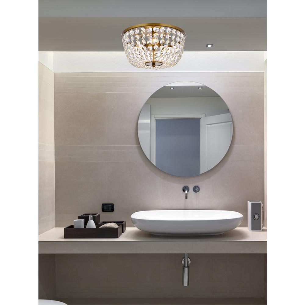 Cora 13 inch flush mount in brass. Picture 8