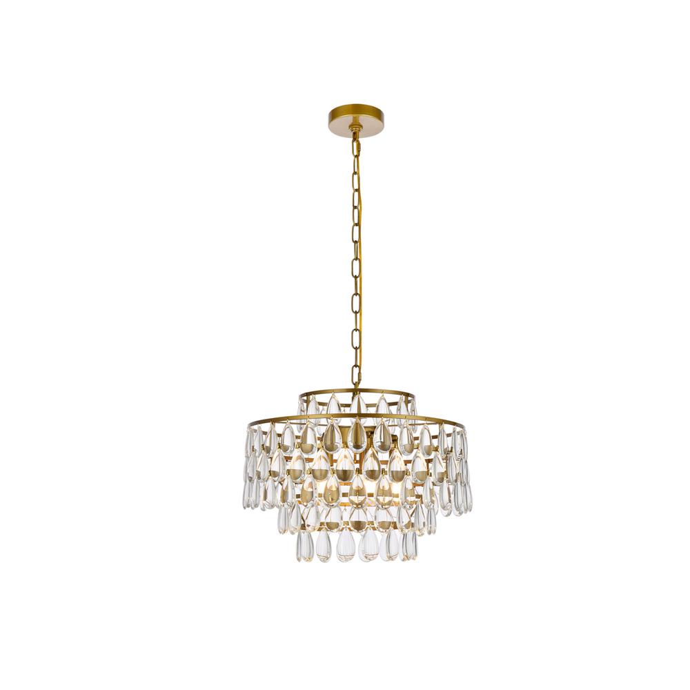 Mila 18 inch pendant in brass. Picture 1