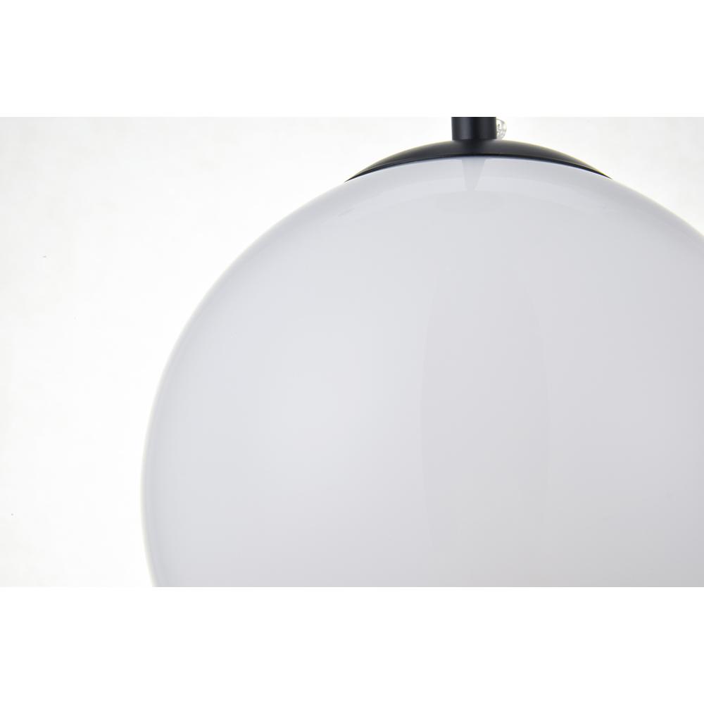 Baxter 1 Light Black Pendant With Frosted White Glass. Picture 5