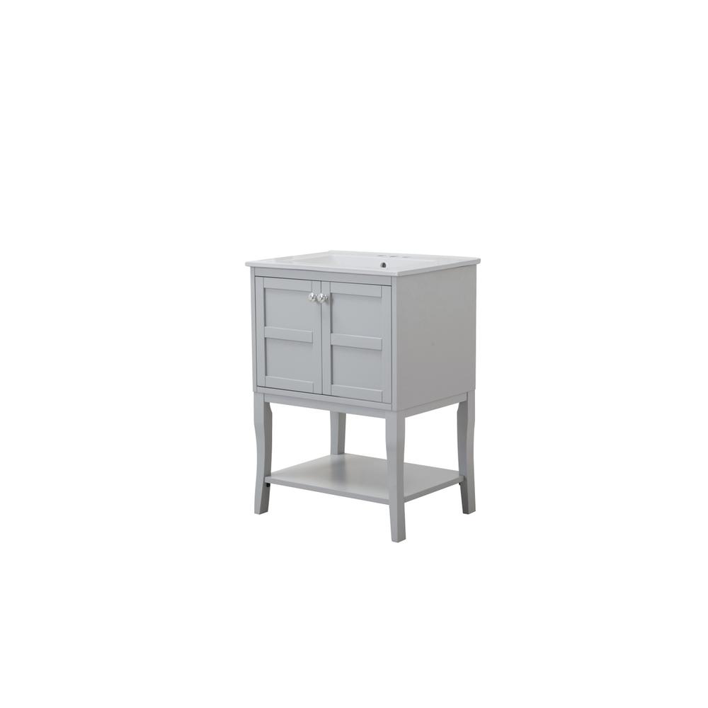 2 Doors Cabinet 24 In. X 18 In. X 34 In. In Grey. Picture 11