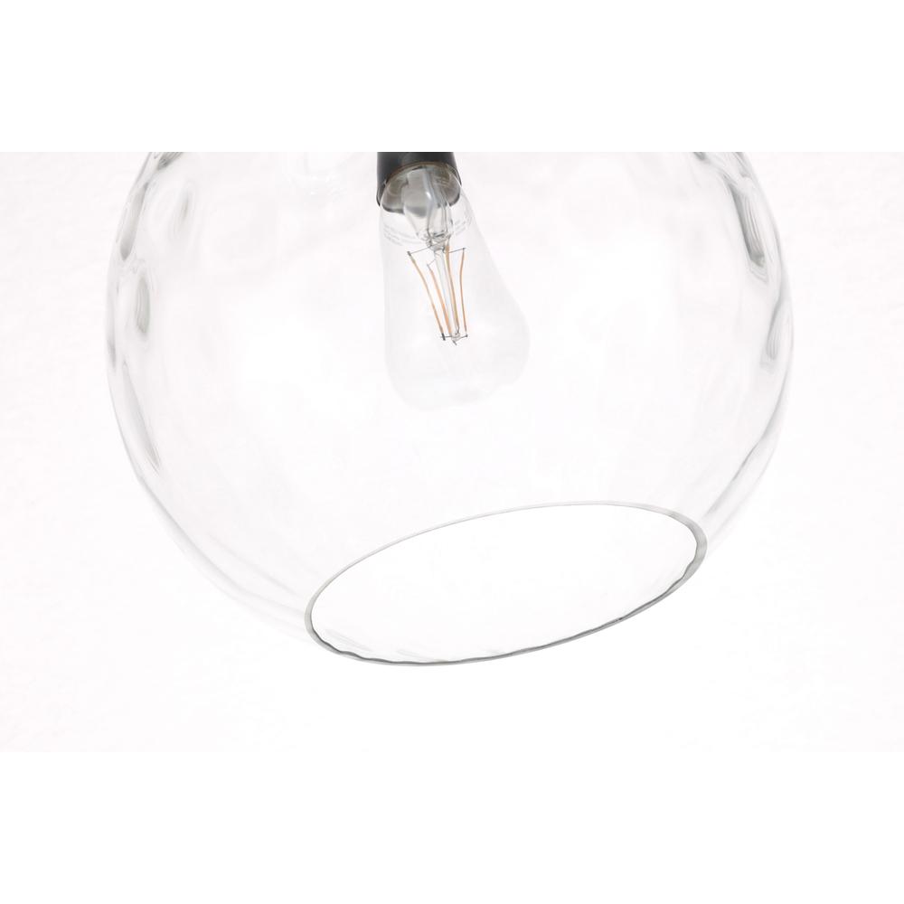 Gibson 1 light Black and Clear glass pendant. Picture 11