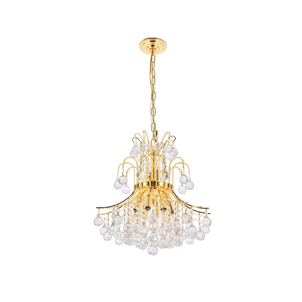 Toureg 10 light Gold Pendant Clear Royal Cut Crystal. Picture 6