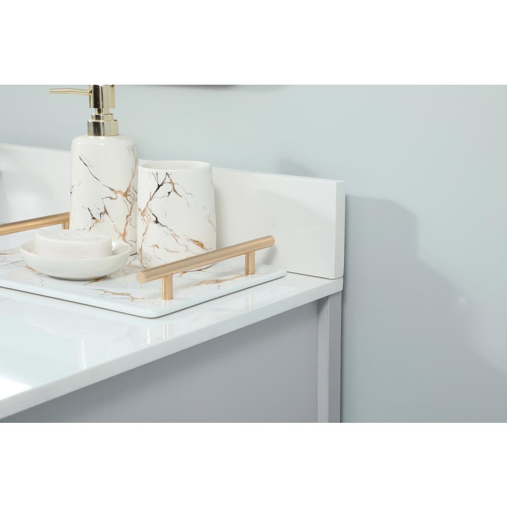 48 inch Single bathroom vanity in grey with backsplash. Picture 5