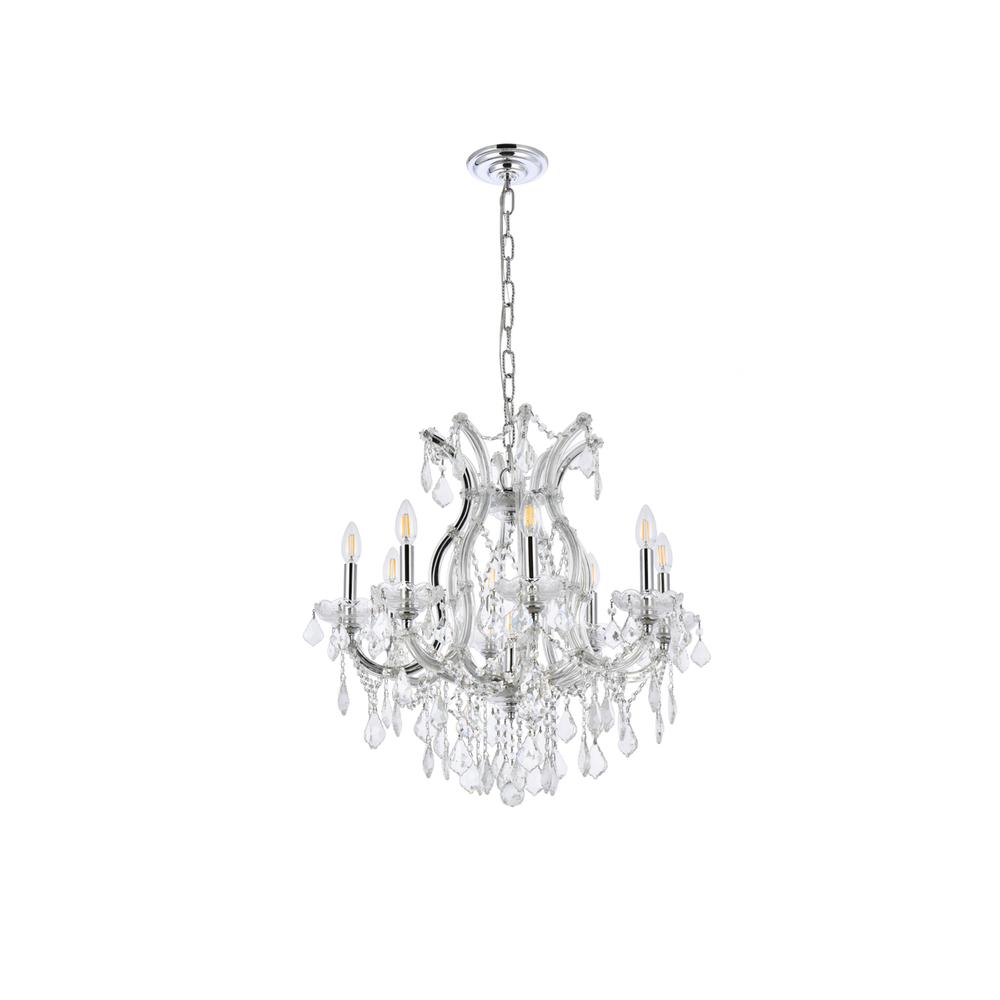 Maria Theresa 9 light Chrome Chandelier Clear Royal Cut Crystal. Picture 6