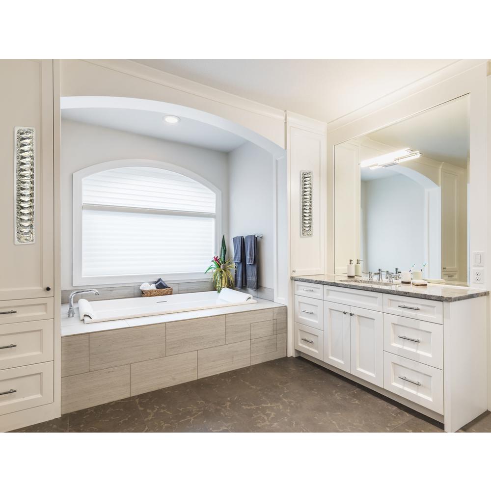 Valetta Integrated Led Chip Light Chrome Wall Sconce Clear Royal Cut Crystal. Picture 7