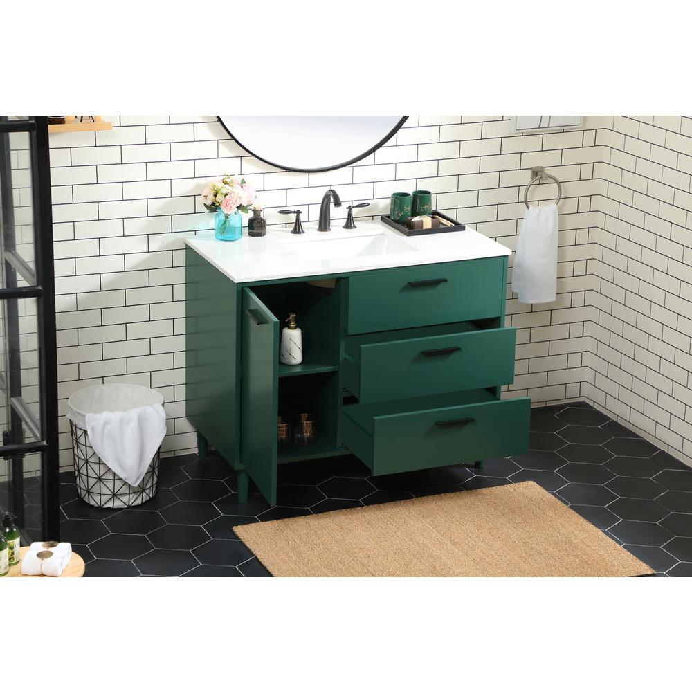 42 inch bathroom vanity in Green. Picture 3