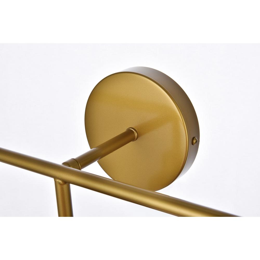 Hanson 3 lights bath sconce in brass with frosted shade. Picture 4