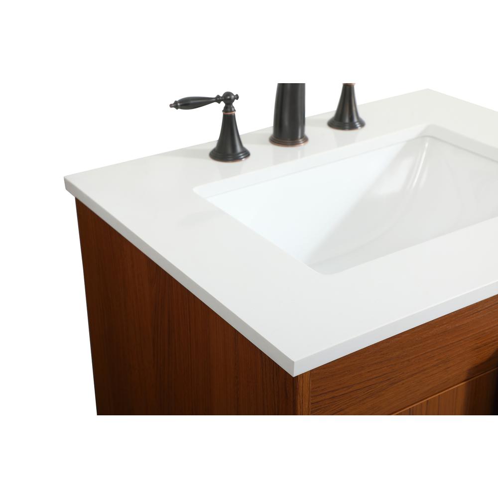 24 inch Single bathroom vanity in teak. Picture 11