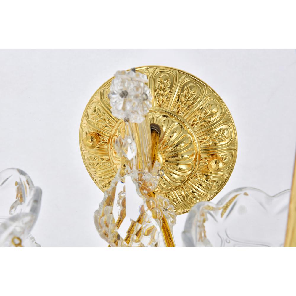 Maria Theresa 2 light Gold Wall Sconce Clear Royal Cut Crystal. Picture 4