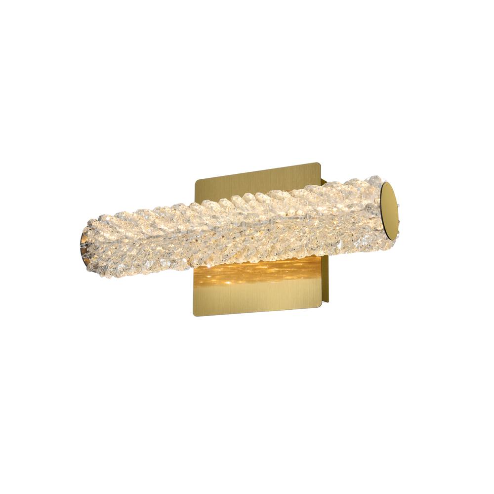 Bowen 12 inch Adjustable LED Wall Sconce in Satin Gold. Picture 2