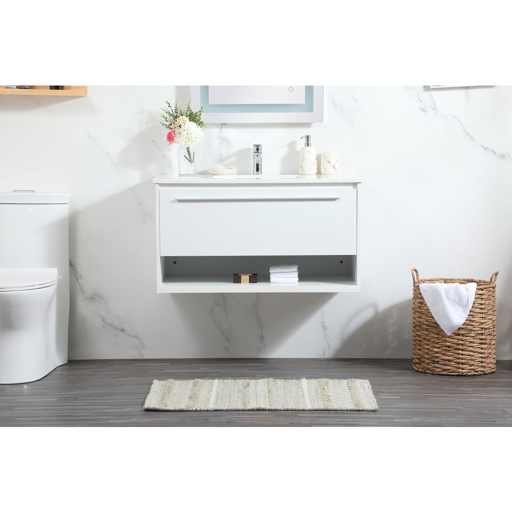 36 inch Single bathroom vanity in white. Picture 14