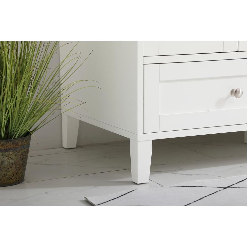 48 inch Single Bathroom Vanity in White with Backsplash. Picture 6