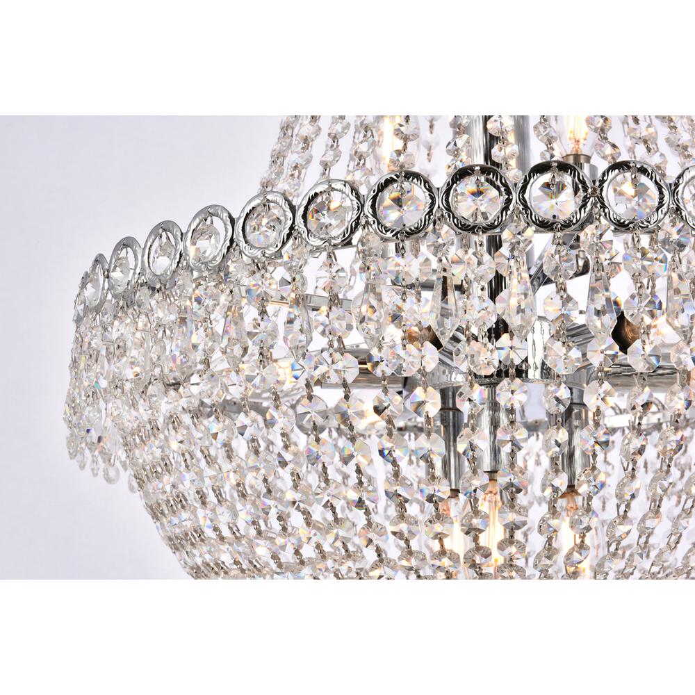 Century 12 light Chrome Chandelier Clear Royal Cut Crystal. Picture 4